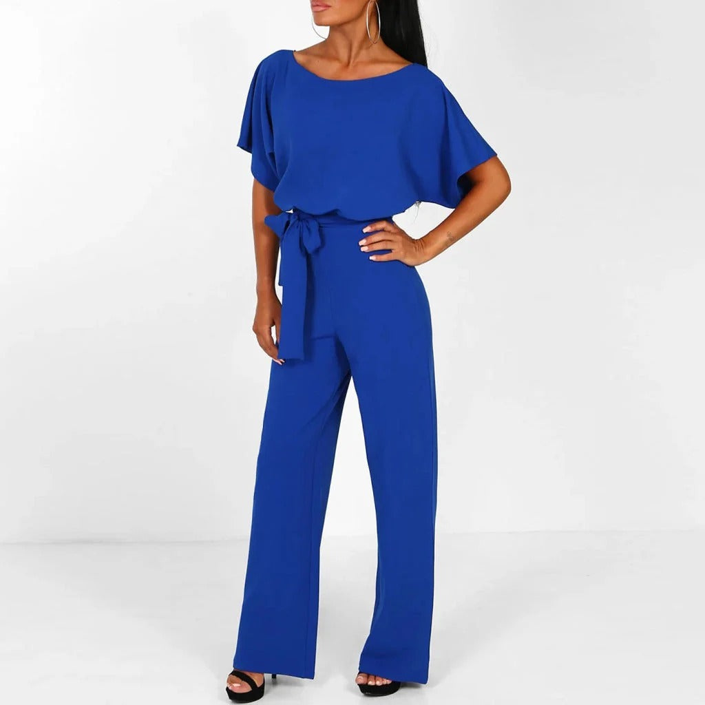 Elegant Women's Jumpsuit with a Slim Waist - Bertha