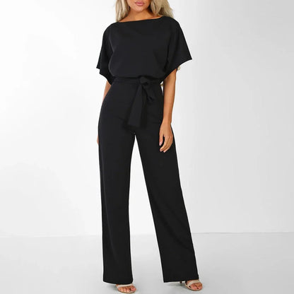 Elegant Women's Jumpsuit with a Slim Waist - Bertha