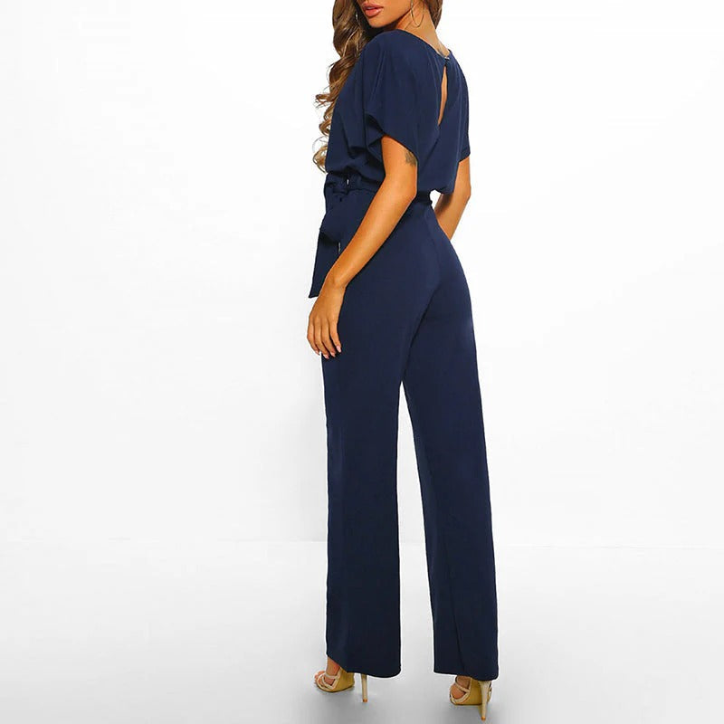 Elegant Women's Jumpsuit with a Slim Waist - Bertha