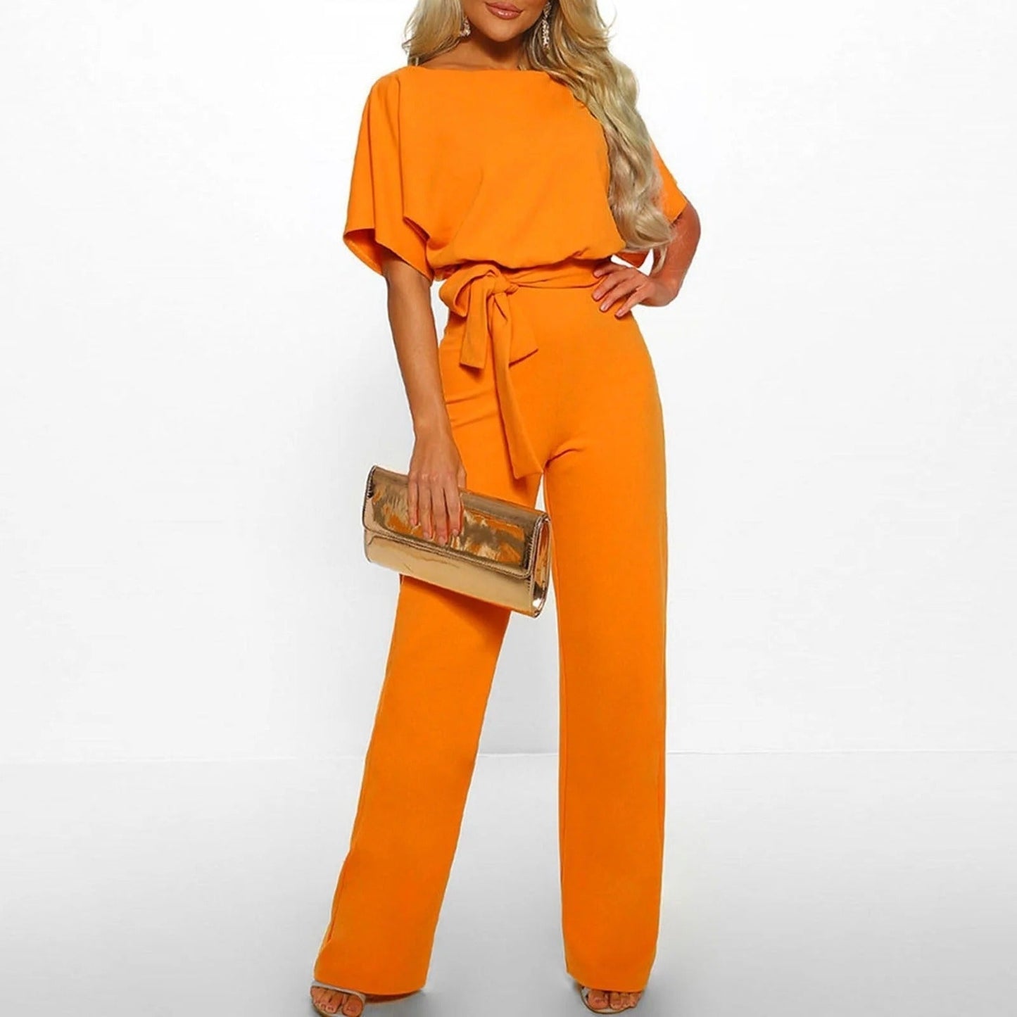 Elegant Women's Jumpsuit with a Slim Waist - Bertha