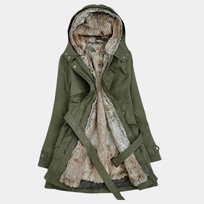 Elegant Women's Parka with Faux Fur Lining