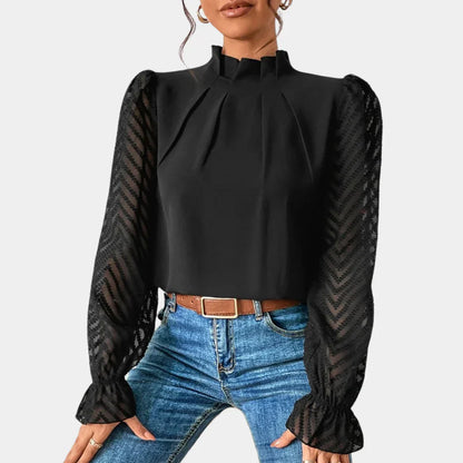 Elegant Women's Top with Long Sleeves