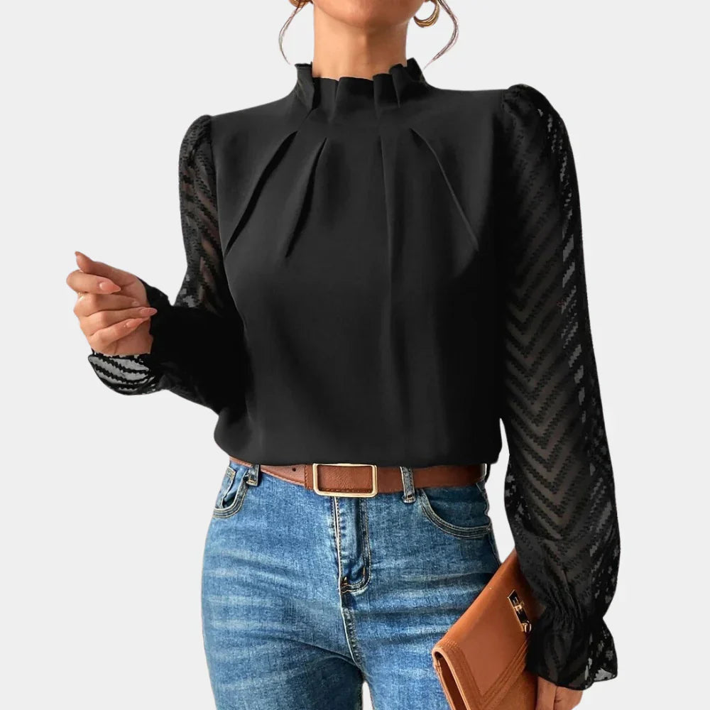 Elegant Women's Top with Long Sleeves