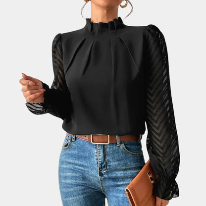 Elegant Women's Top with Long Sleeves