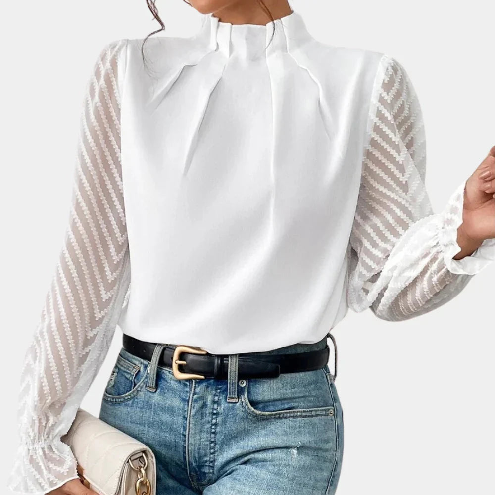 Elegant Women's Top with Long Sleeves