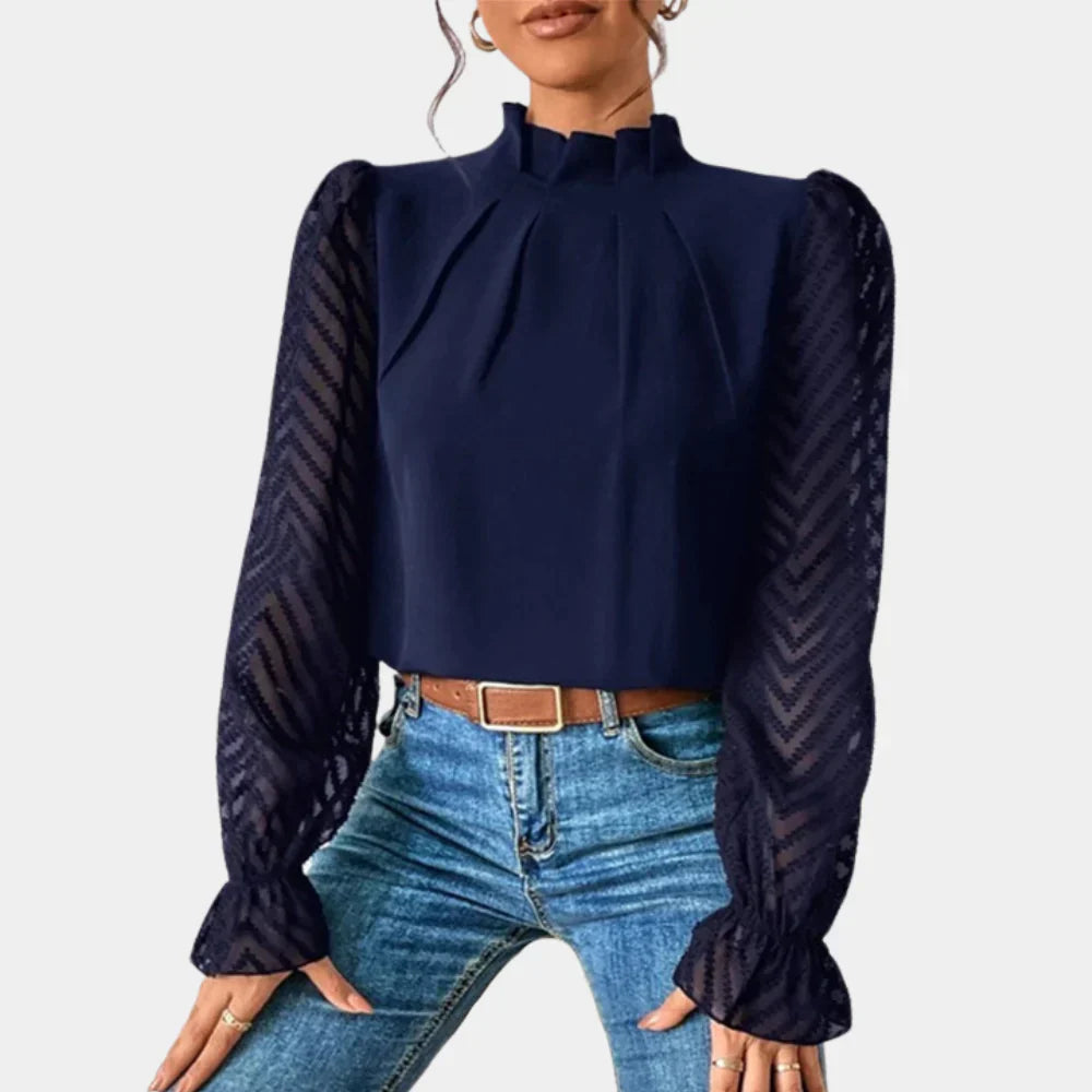 Elegant Women's Top with Long Sleeves