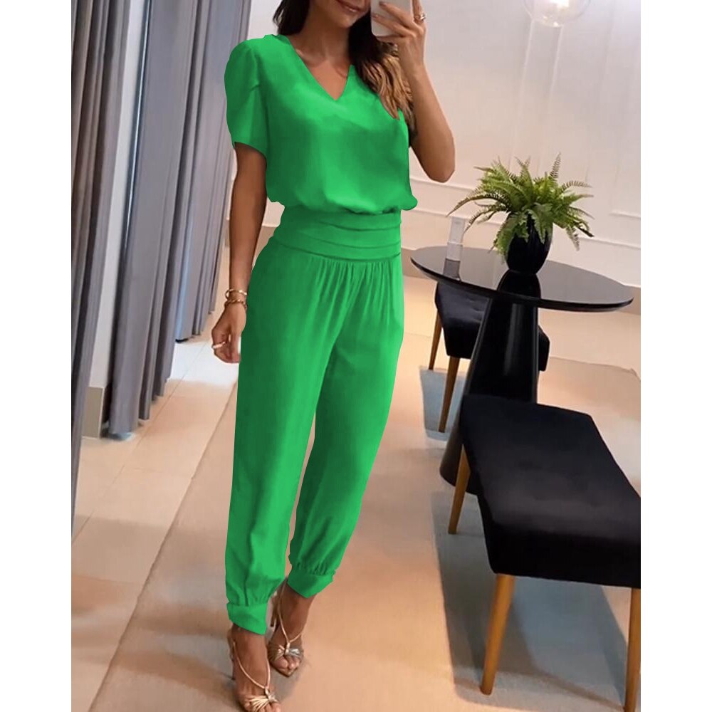 Elegant and Comfortable 2-Piece Set of Pants and Top for Women - Phine