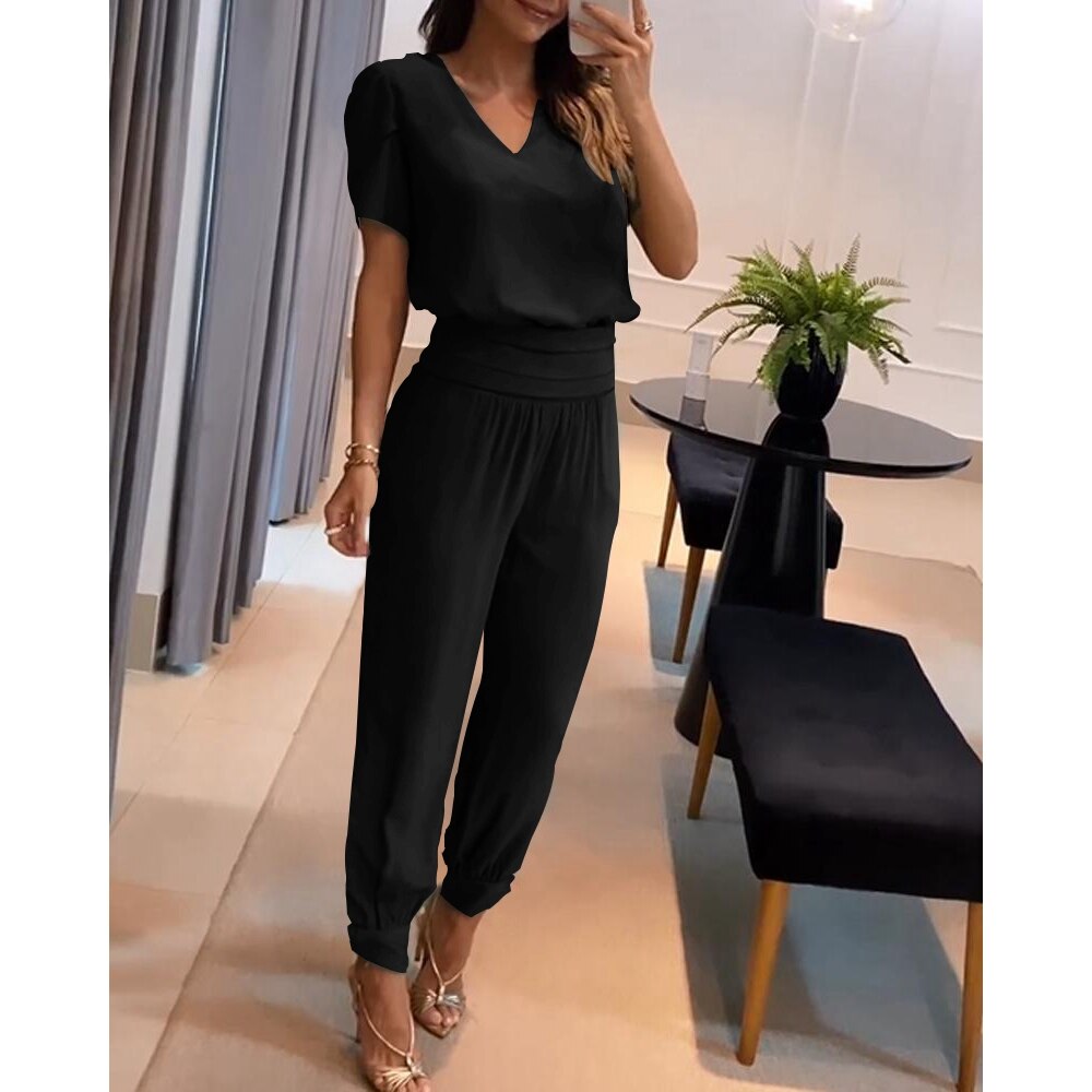 Elegant and Comfortable 2-Piece Set of Pants and Top for Women - Phine