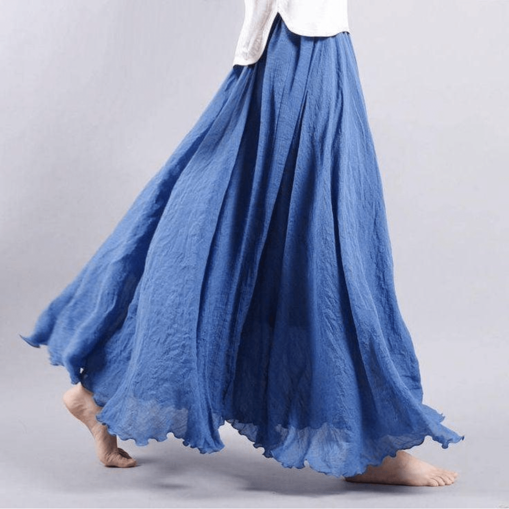 Elegant bohemian linen maxi skirt - Magna