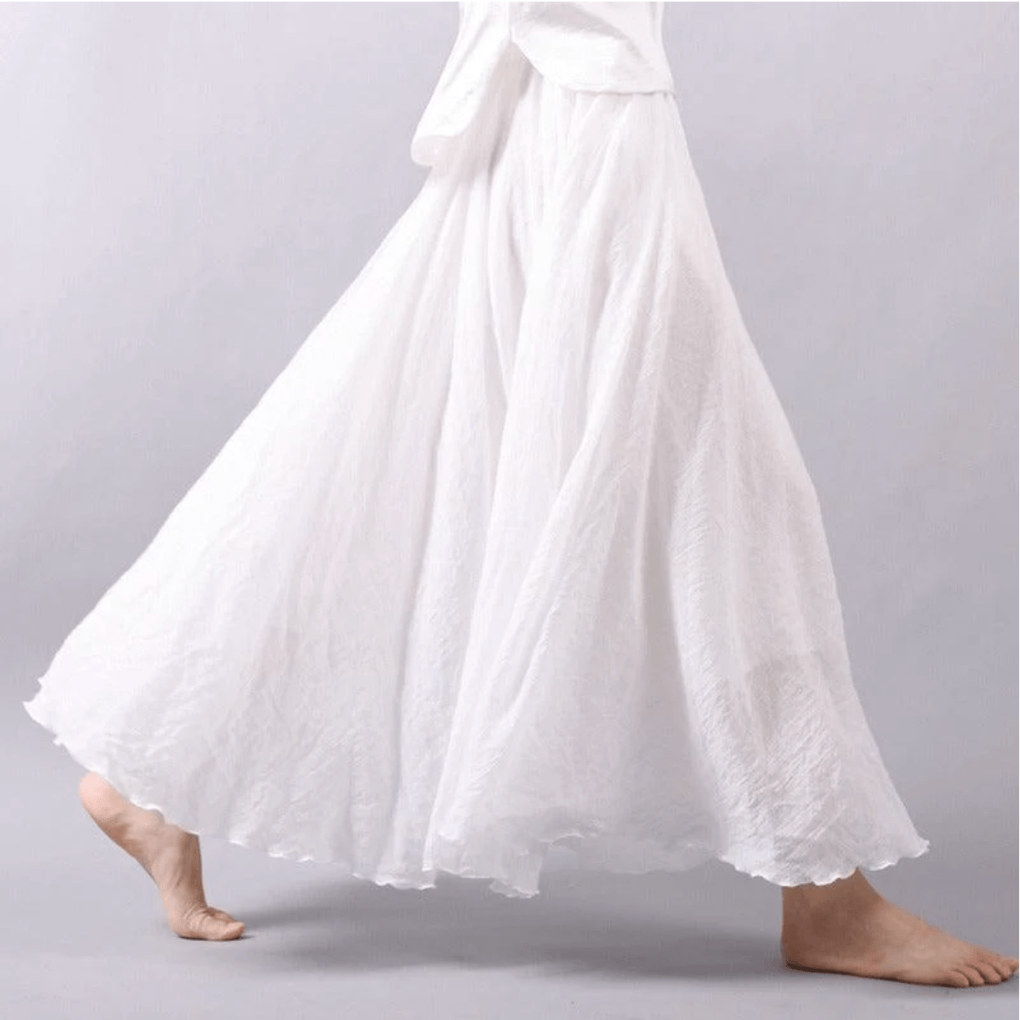 Elegant bohemian linen maxi skirt - Magna