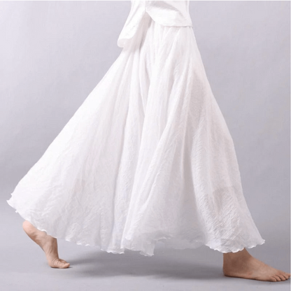 Elegant bohemian linen maxi skirt - Magna
