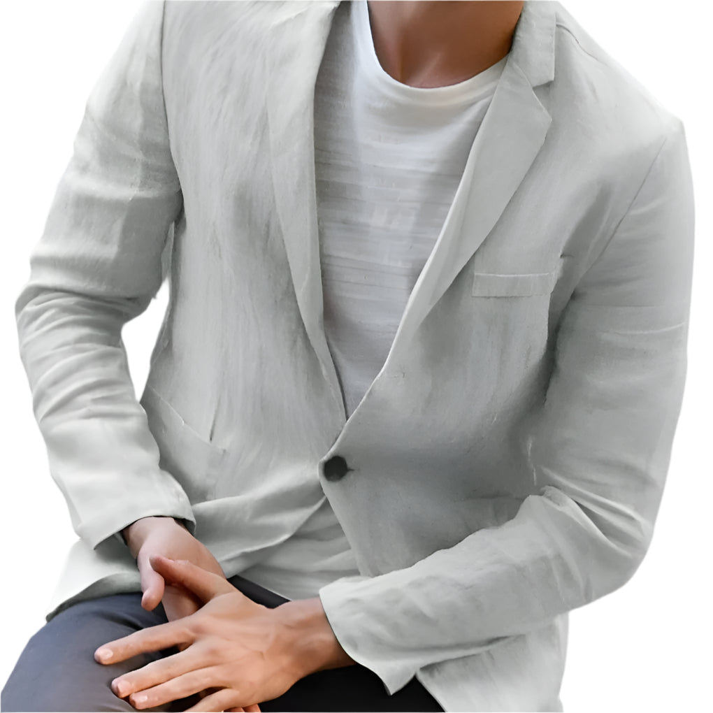 Elegant casual linen blazer for men, suitable for any occasion