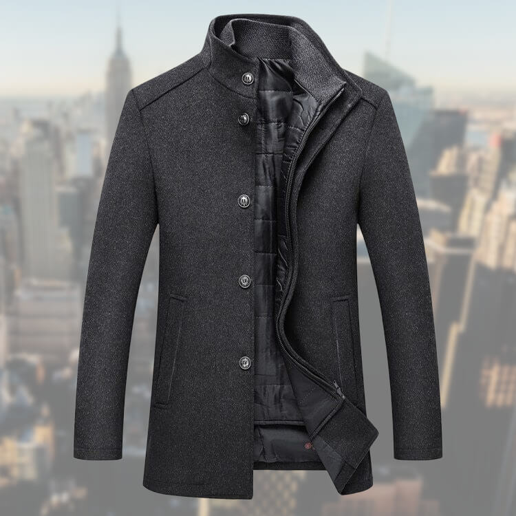 Elegant jacket with removable vest for men - Leo