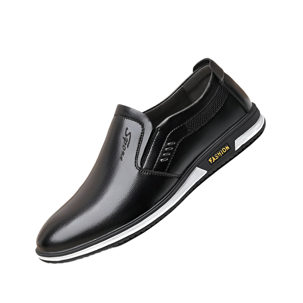 Elegant leather men's shoes in various colors