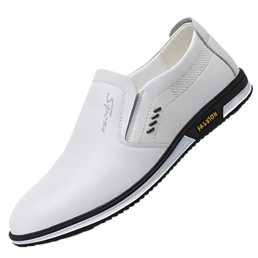 Elegant leather men's shoes in various colors