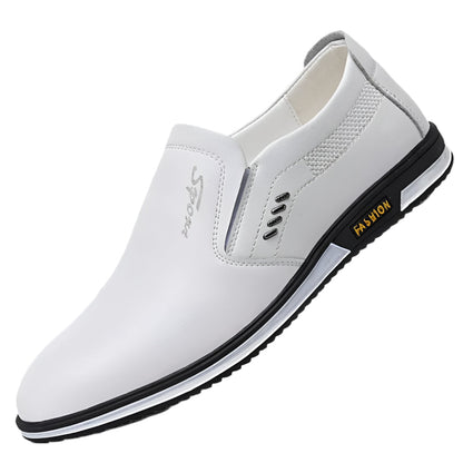 Elegant leather men's shoes in various colors