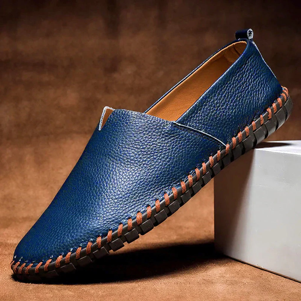 Elegant loafers made of matte genuine leather