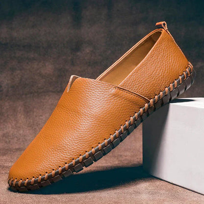 Elegant loafers made of matte genuine leather