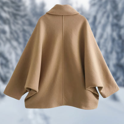 Elegant oversized winter coat with wide collar - Erich