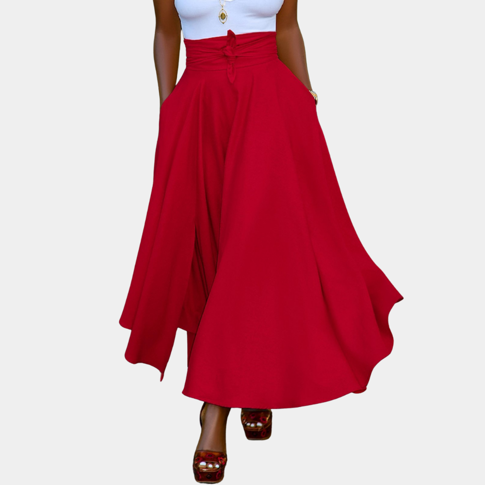 Elegant red dress for spring and summer