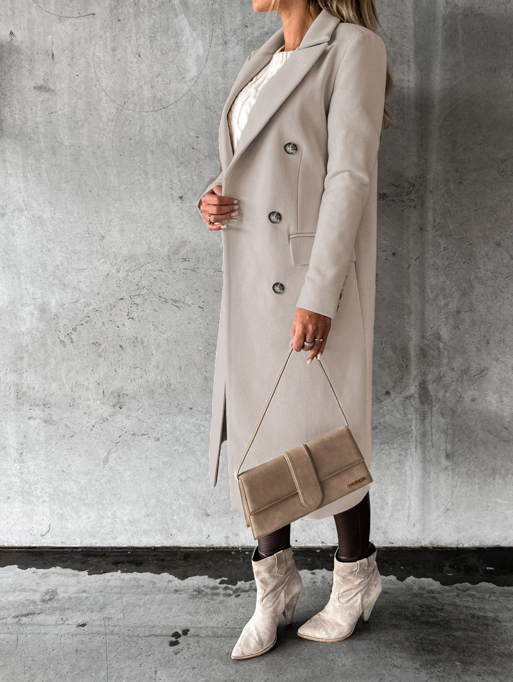 Eleganter und bequemer langer Mantel für Damen – Jesse