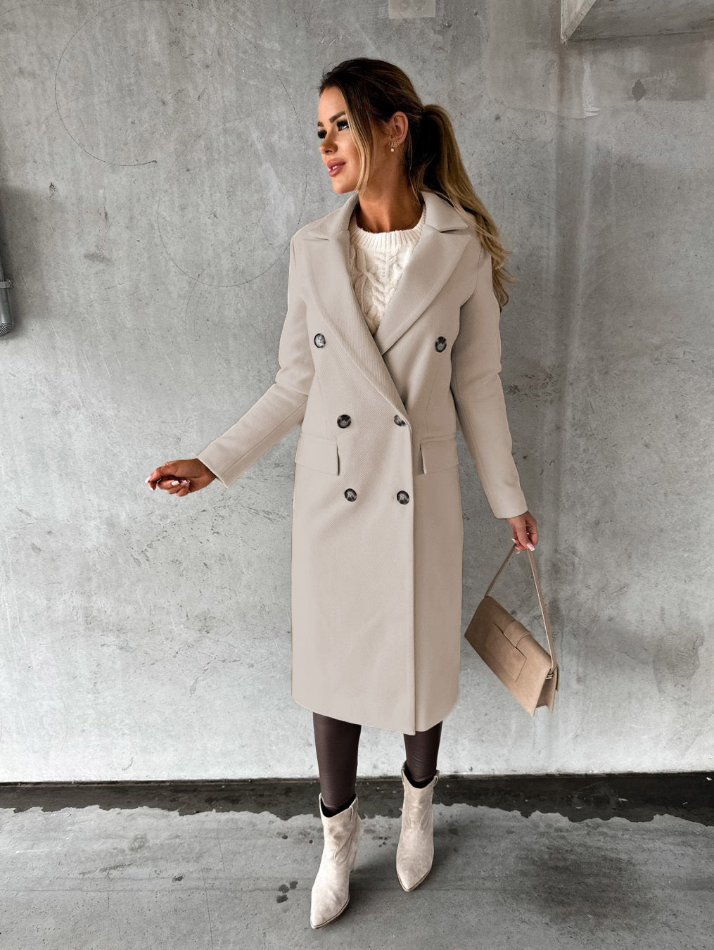 Eleganter und bequemer langer Mantel für Damen – Jesse