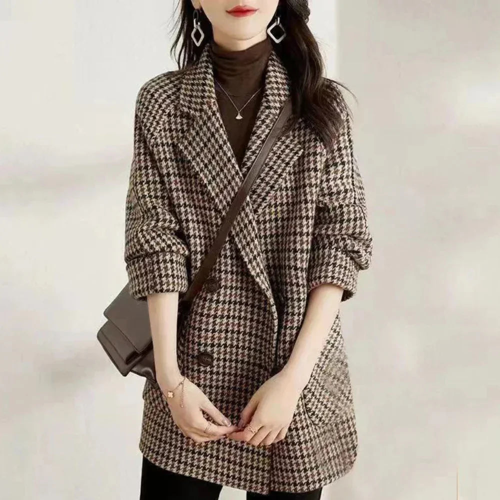 Classic Double-Breasted Women's Coat