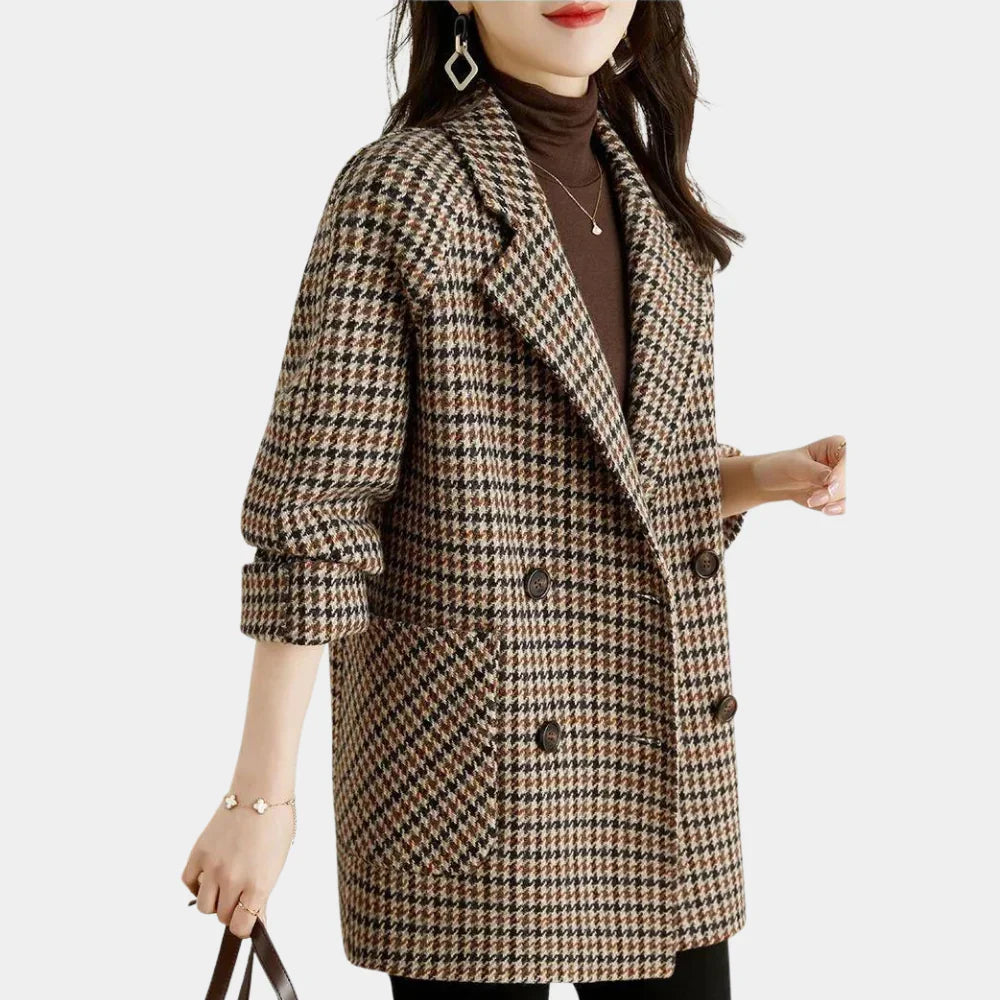 Classic Double-Breasted Women's Coat