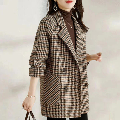 Classic Double-Breasted Women's Coat