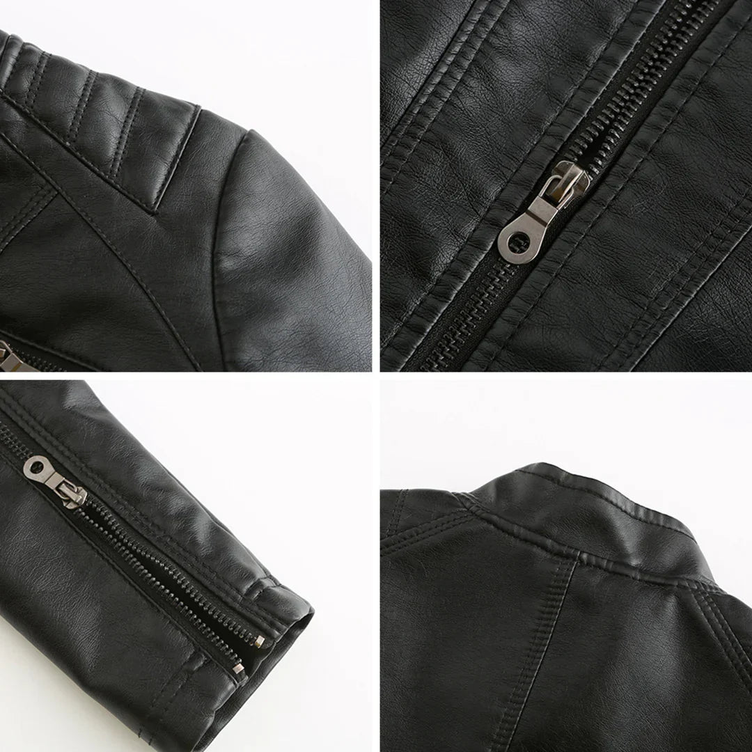 Giacca da donna in pelle elegante dal design senza tempo