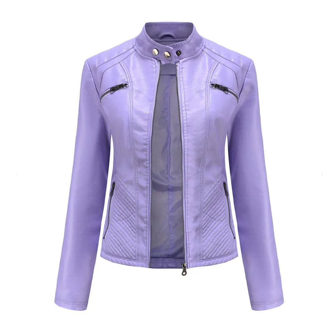 Giacca da donna in pelle elegante dal design senza tempo