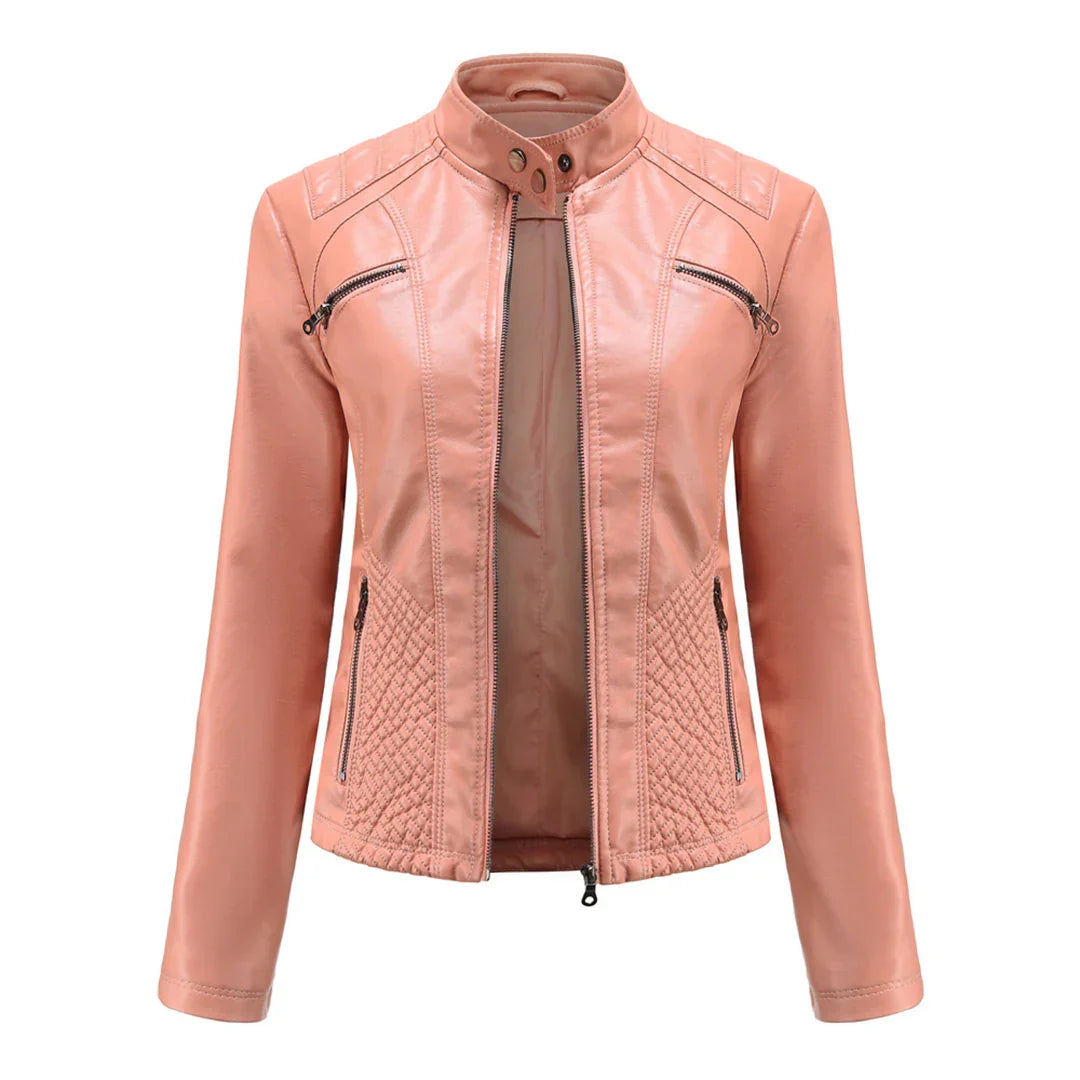 Giacca da donna in pelle elegante dal design senza tempo