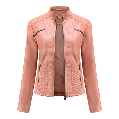 Giacca da donna in pelle elegante dal design senza tempo