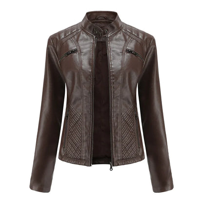 Giacca da donna in pelle elegante dal design senza tempo