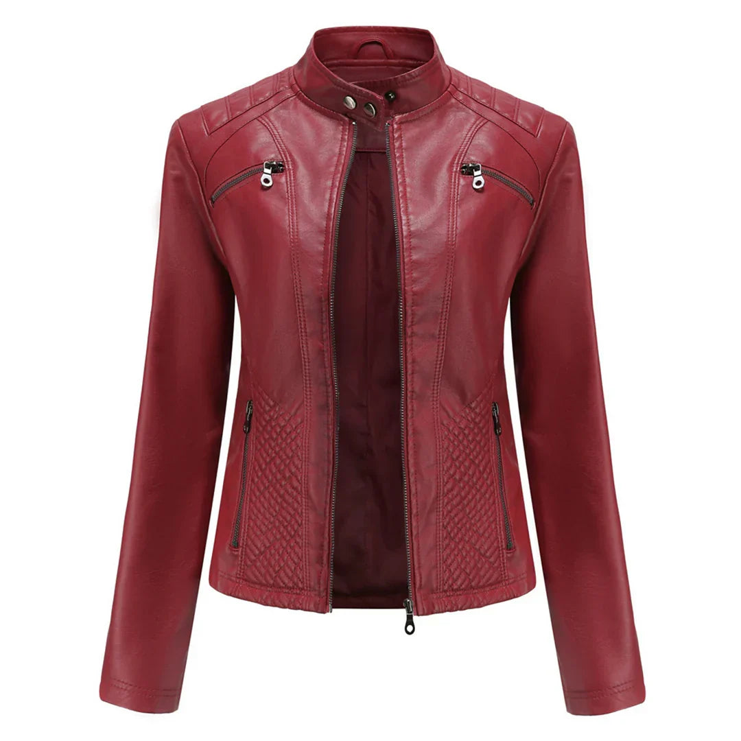 Giacca da donna in pelle elegante dal design senza tempo