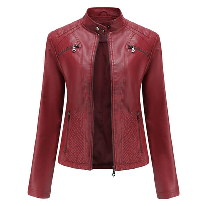 Giacca da donna in pelle elegante dal design senza tempo