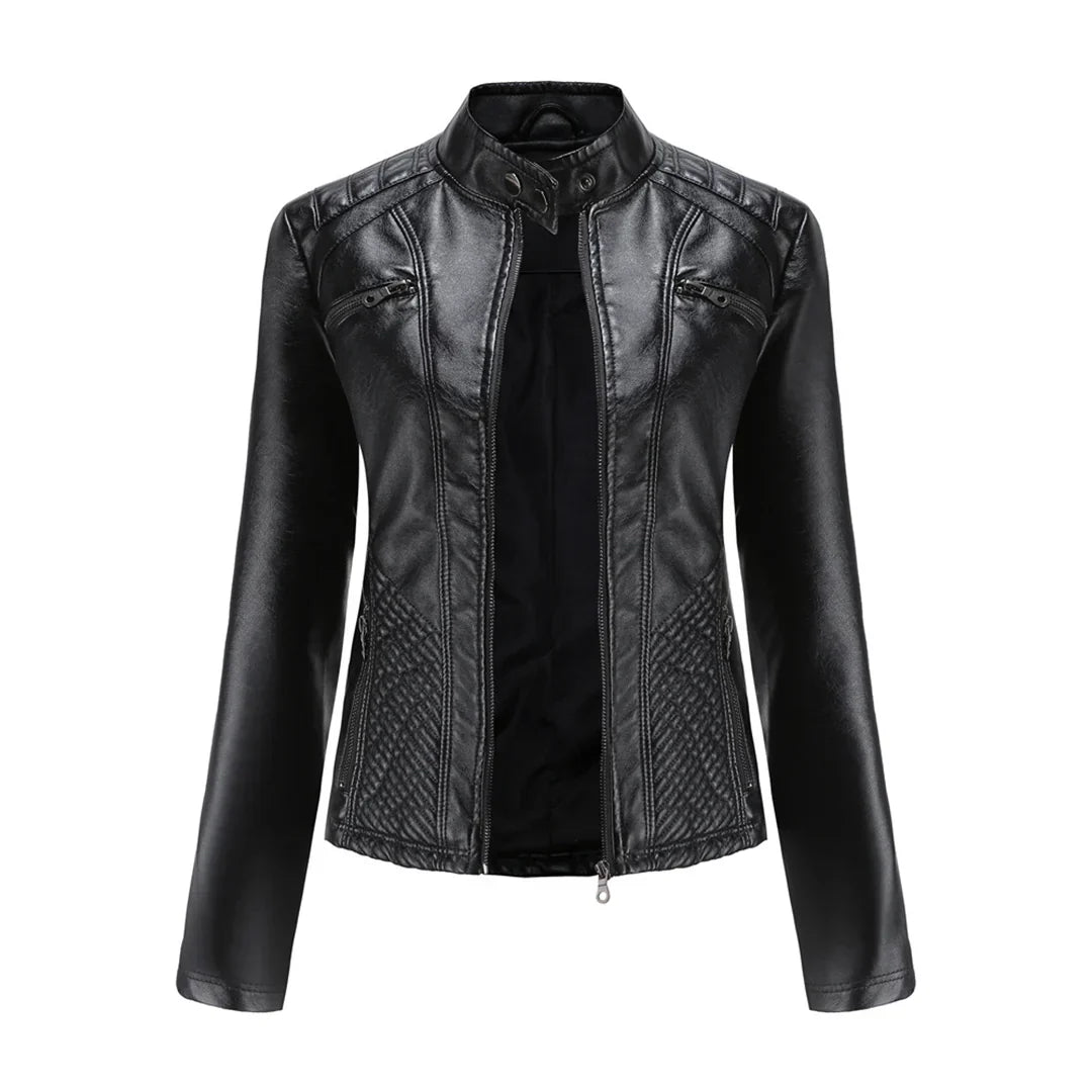 Giacca da donna in pelle elegante dal design senza tempo