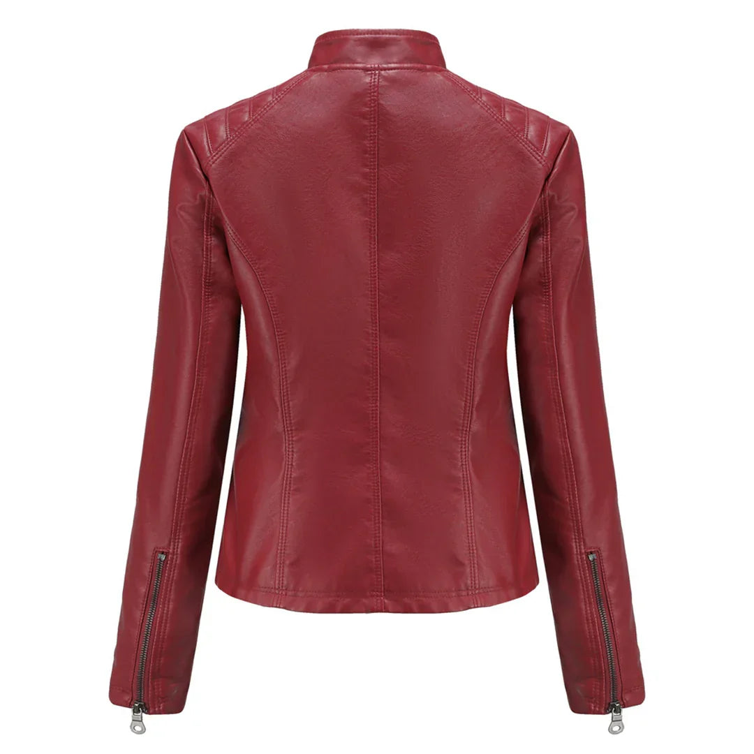 Giacca da donna in pelle elegante dal design senza tempo