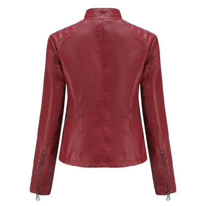 Giacca da donna in pelle elegante dal design senza tempo