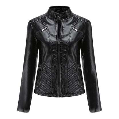 Giacca da donna in pelle elegante dal design senza tempo