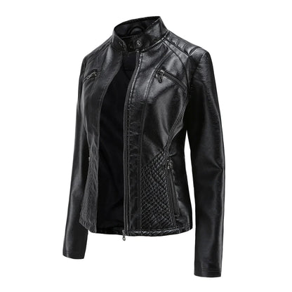 Giacca da donna in pelle elegante dal design senza tempo