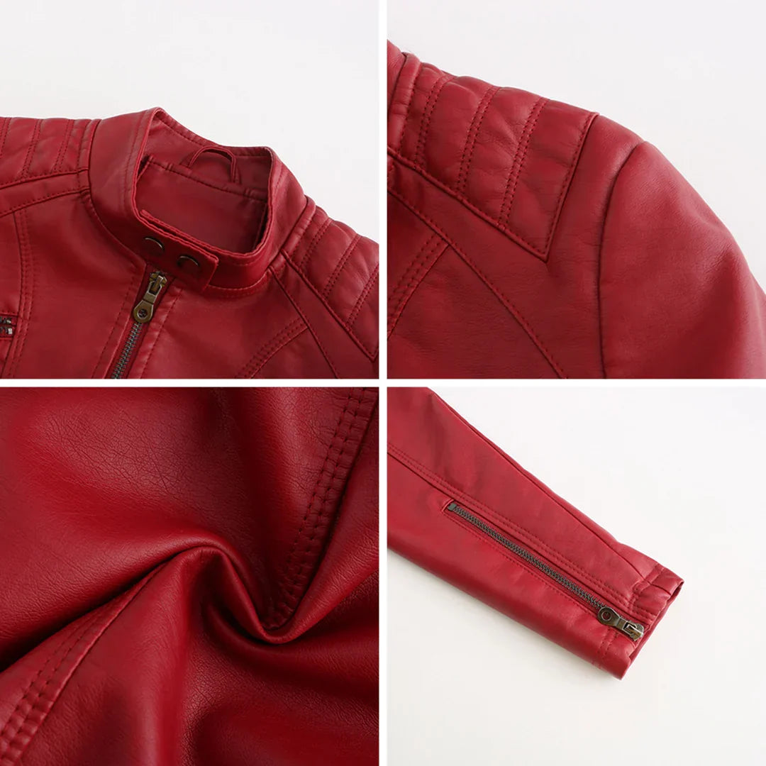 Giacca da donna in pelle elegante dal design senza tempo