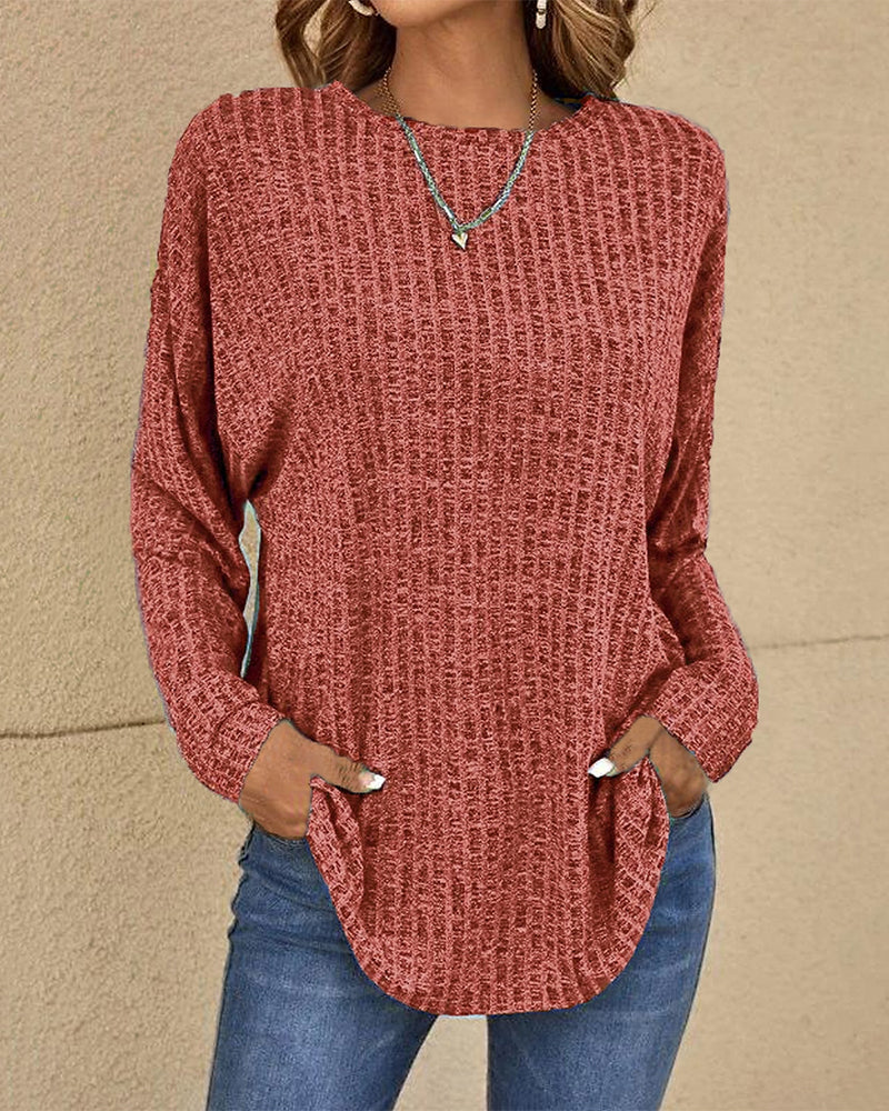 Eleonora | Sweater with Round Neck and Long Sleeves
