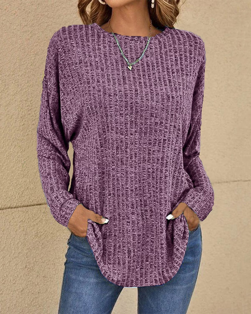 Eleonora | Sweater with Round Neck and Long Sleeves