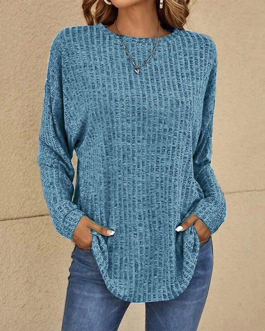 Eleonora | Sweater with Round Neck and Long Sleeves