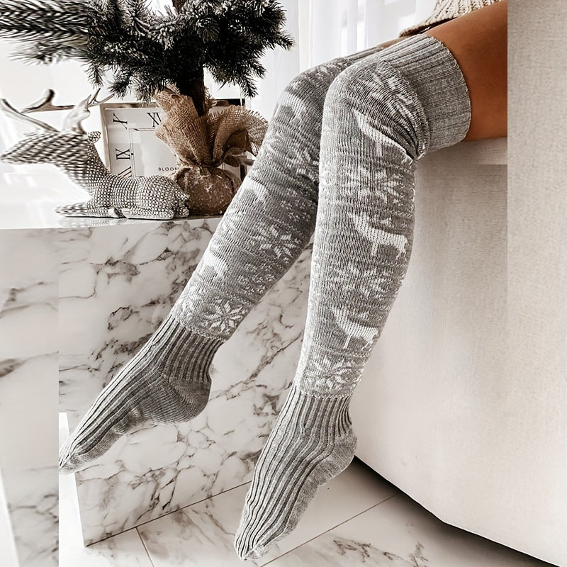 Elin | Elegant Christmas Knee Socks for Women