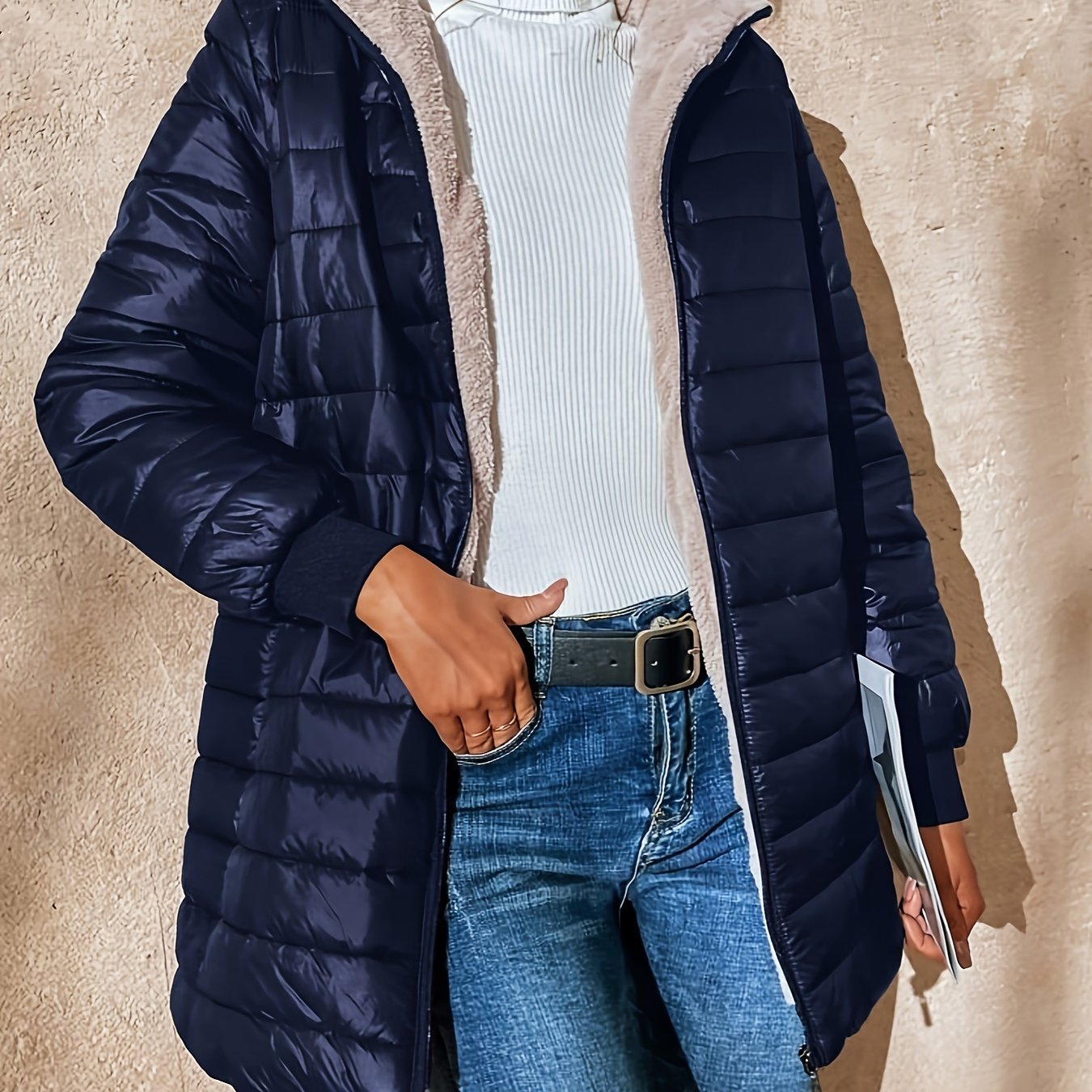 Eline | Fleece-lined jacket with zip fastening