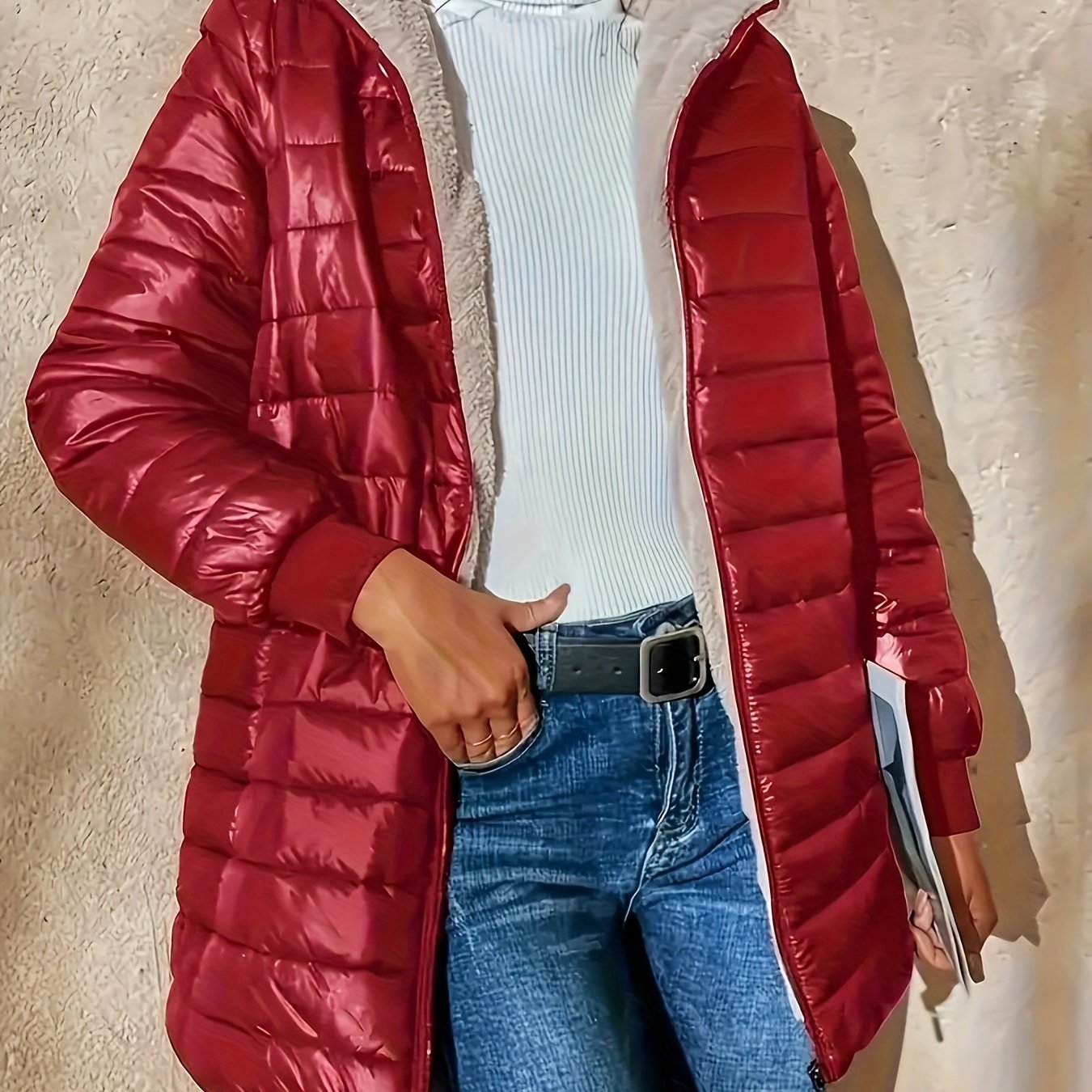Eline | Fleece-lined jacket with zip fastening