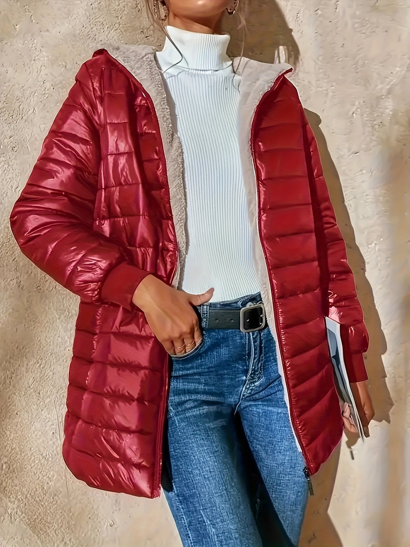 Eline | Fleece-lined jacket with zip fastening