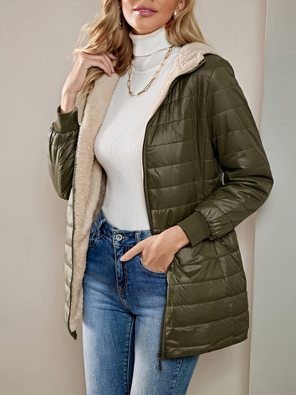 Eline | Fleece-lined jacket with zip fastening